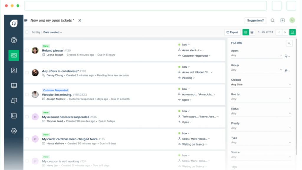 Freshdesk Requests View