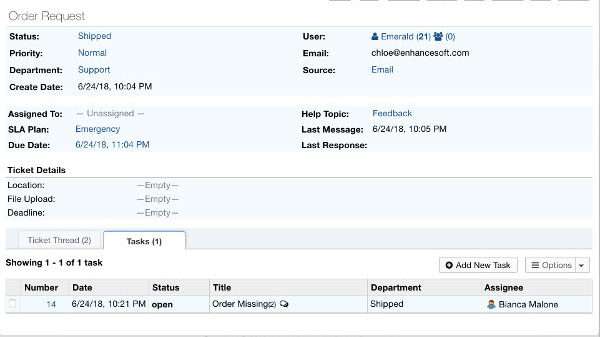 OsTicket Helpdesk Software View