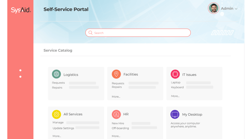 SysAid Self-Service Portal View