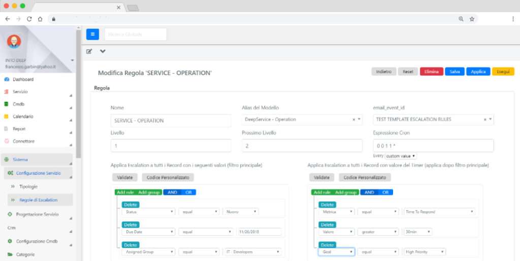 Visione di modifica della task automation in deepser