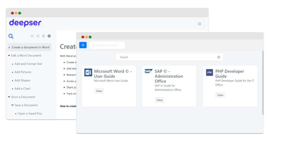 Visualizzazione della Knowledge Base lato cliente