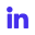 White and Blue Linkedin Logo
