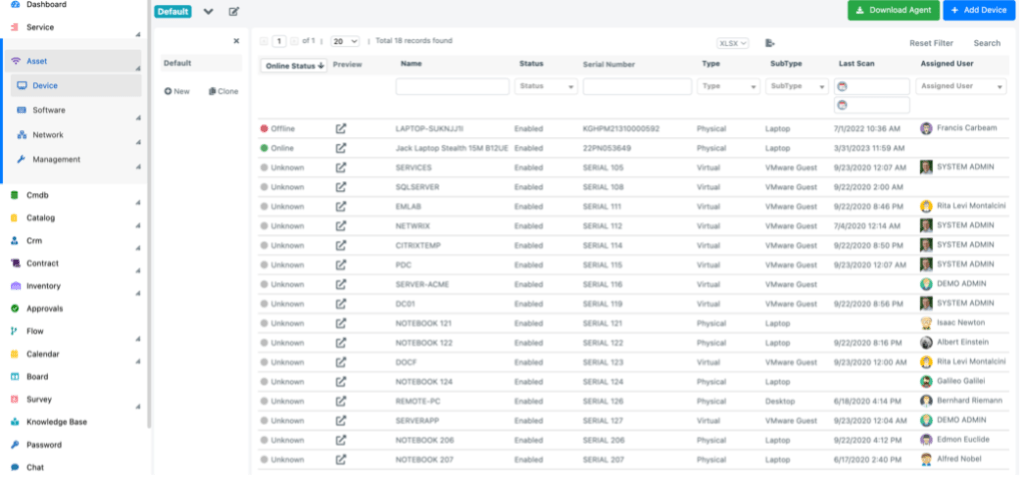 Service Desk Software IT Asset Management View