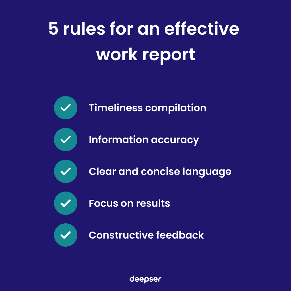 5 rules for an effective work report